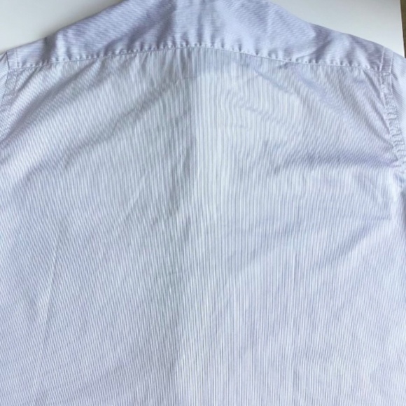 Brajda light gray  pinstripes soft cotton shirt Sz 16 ~ 40 made  in Italy 🇮🇹 - Picture 8 of 11